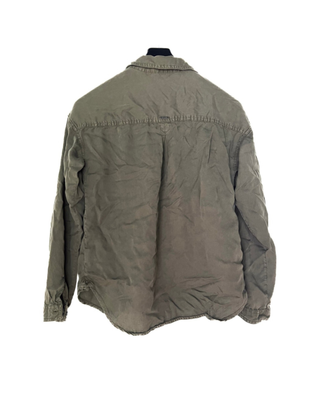 prAna women's long sleeve utility shirt in military green Sz S normcore workwear - Picture 4 of 10